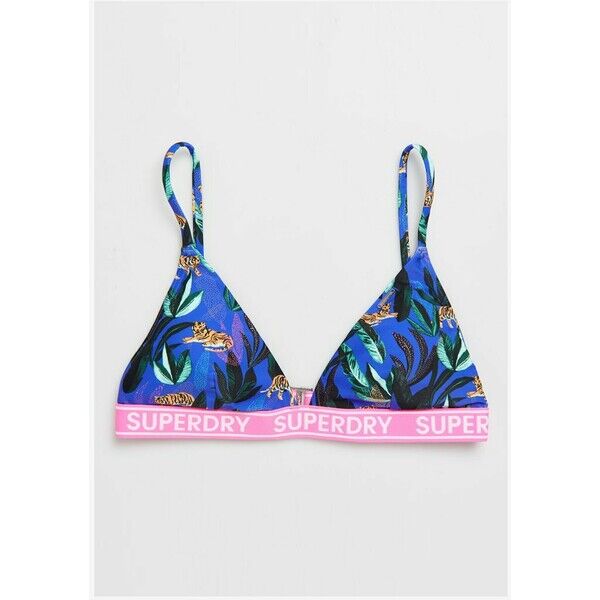 Superdry JUNGLE Góra od bikini blue aop SU281J013