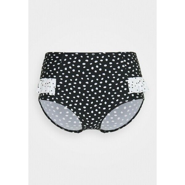 Pour Moi HOT SPOTS HIGH WAISTED CONTROL BRIEF Dół od bikini black/white POJ81I01F