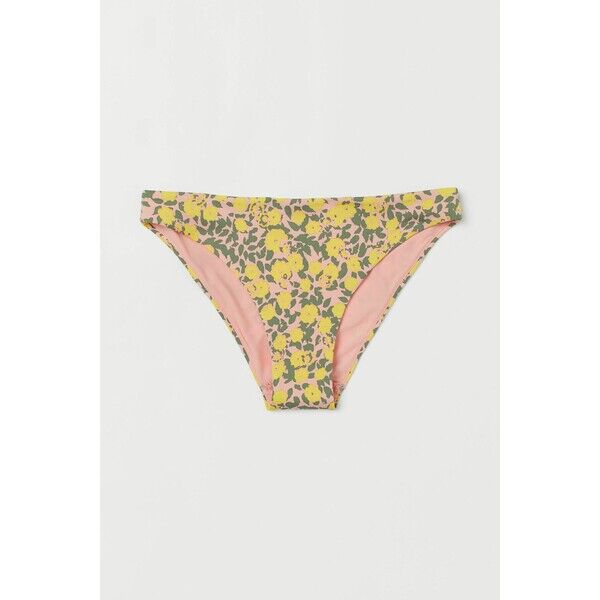 H&M Dół od kostiumu 0739590031 Pudroworóżowy/Żółte kwiaty