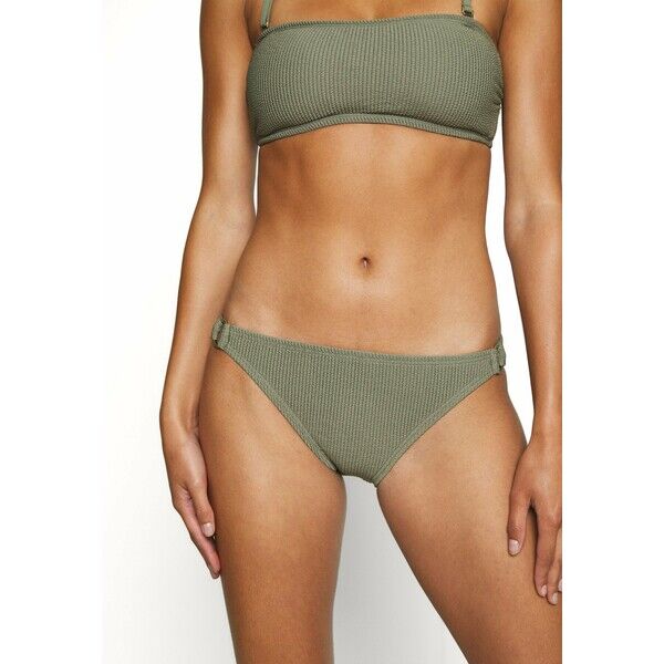 MICHAEL Michael Kors DECADENT TEXTURE LOGO SIDE RING BOTTOM Dół od bikini army green MK181I00K