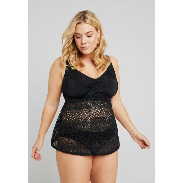 Elomi INDIE TWIST FRONT TANKINI Góra od bikini black E0781J005