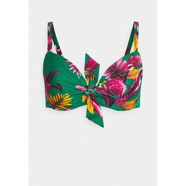 Pour Moi PARADISOLIGHTLY PADDED UNDERWIRED FRONT TIE Góra od bikini green POJ81J00Y