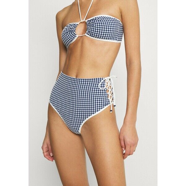 La Perla VINTAGE BEACH HIGH BRIEF Dół od bikini blue/offwhite 2LP81I00D