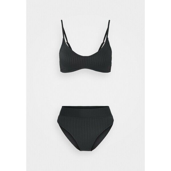Cotton On Body CROP TOP HIGHWAISTED CHEEKY SET Bikini black C1R81L00T