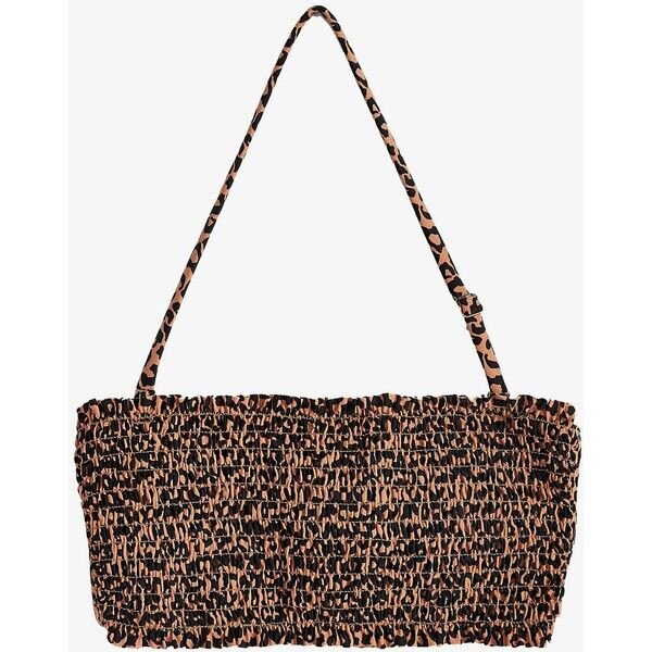 Next LEOPARD PRINT SHIRRED BIKINI TOP Góra od bikini brown NX381I04I