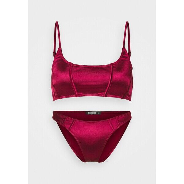 Missguided SEAM DETAIL CAMI AND BOOMERANG BOTTOMS SET Bikini burgundy M0Q81L02L
