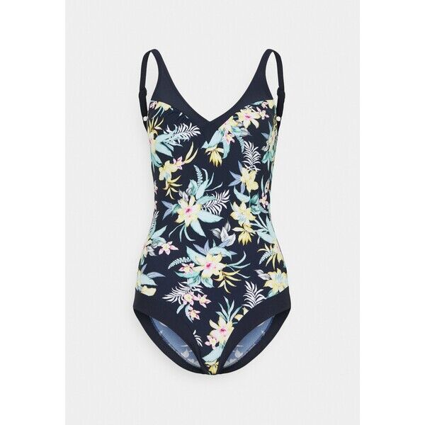 Pour Moi FLORAL CONTOUR CONTROL SWIMSUIT Kostium kąpielowy navy POJ81E000