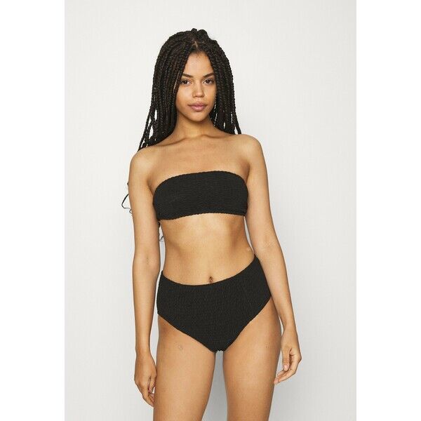 Missguided BANDEAU AND HIGH LEG HIGH WAIST BRIEF SET Bikini black M0Q81L02O