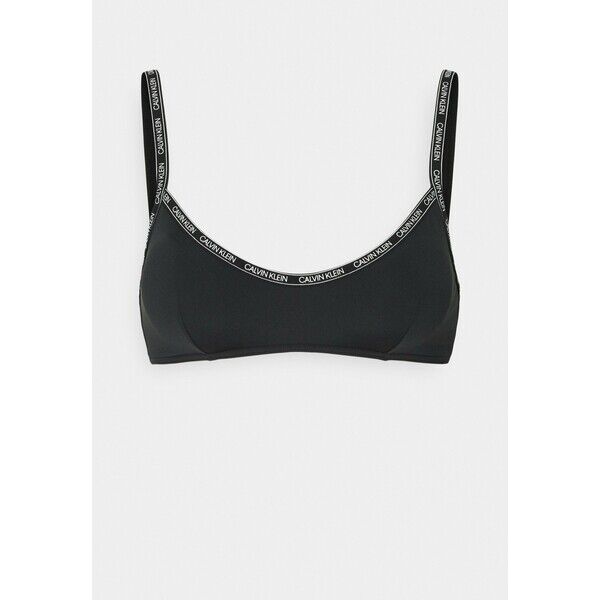 Calvin Klein Swimwear CORE LOGO TAPE BRALETTE Góra od bikini black C1781J02F