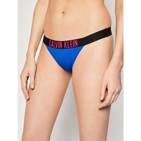 Calvin Klein Swimwear Dół od bikini Brazilian KW0KW00939 Granatowy