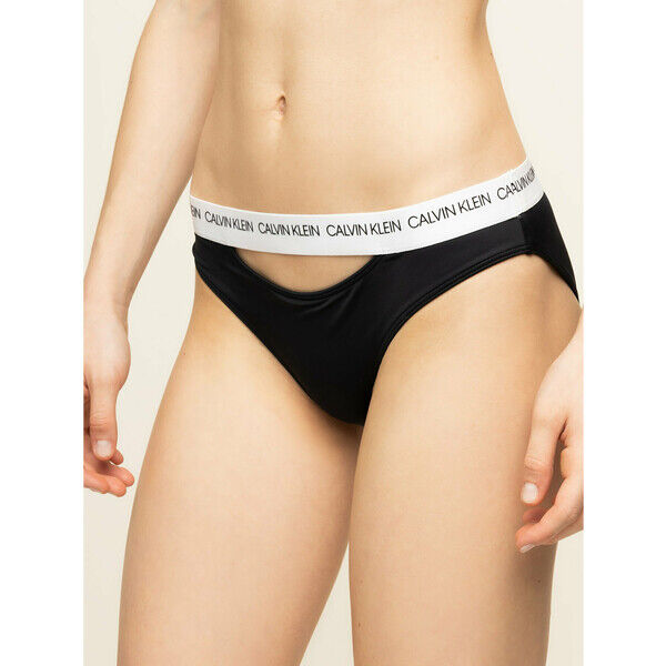 Calvin Klein Swimwear Dół od bikini Classic KW0KW00658 Czarny