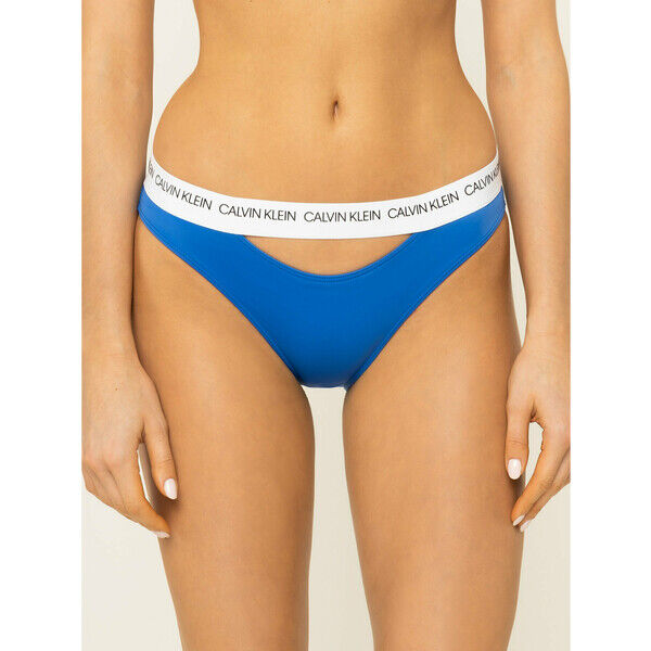 Calvin Klein Swimwear Dół od bikini KW0KW00658 Niebieski