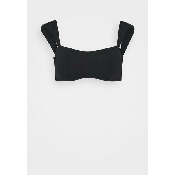 Seafolly CAP SLEEVE BANDEAU Góra od bikini black S1981J09B