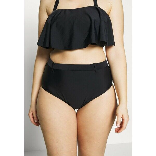 Simply Be MIX AND MATCH HIGH WAIST BOTTOM Dół od bikini black SIE81I000