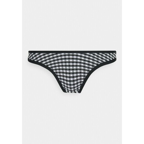 Seafolly CHECK IN HIGH CUT PANT REVERSIBLE Dół od bikini black S1981I06V