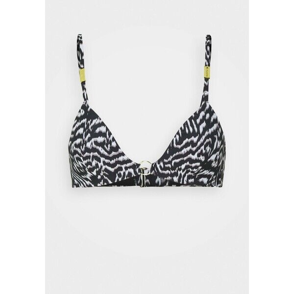 Calvin Klein Swimwear CORE SOLID FIXED TRIANGLE PRINT Góra od bikini black C1781J02D
