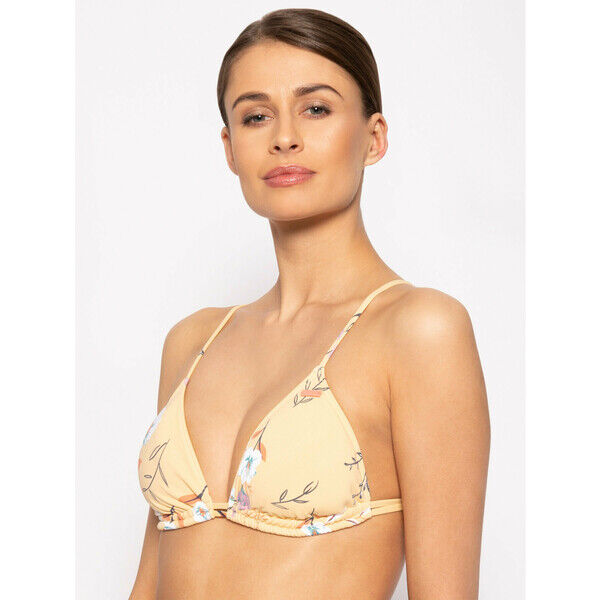 Roxy Góra od bikini Lahaina Bay Tiki Tri ERJX304092 Żółty