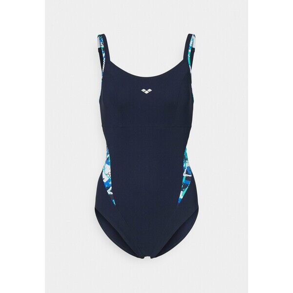 Arena JANE STRAP BACK ONE PIECE Kostium kąpielowy navy/multi A1581G02F