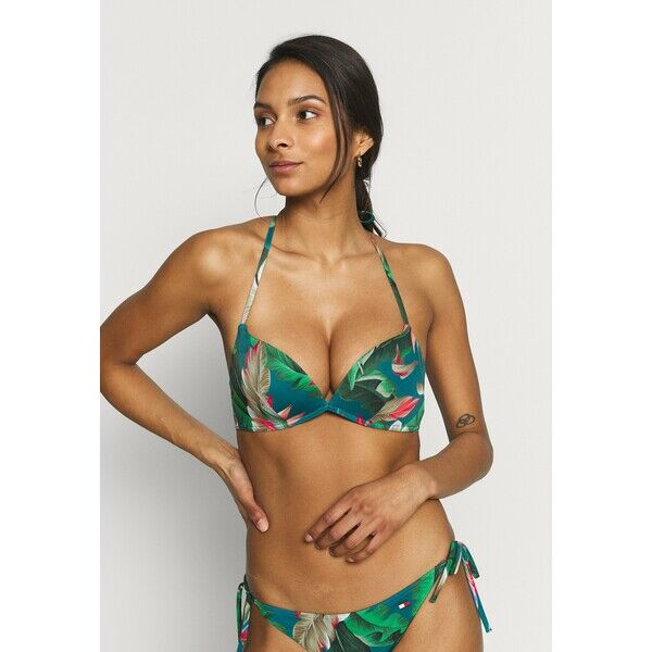 Tommy Hilfiger CORE SOLID BASIC PUSH UP Góra od bikini vintage green TO181J01Y