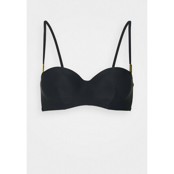 Calvin Klein Swimwear CORE SOLID STRUCTURED BANDEAU Góra od bikini black C1781J02W