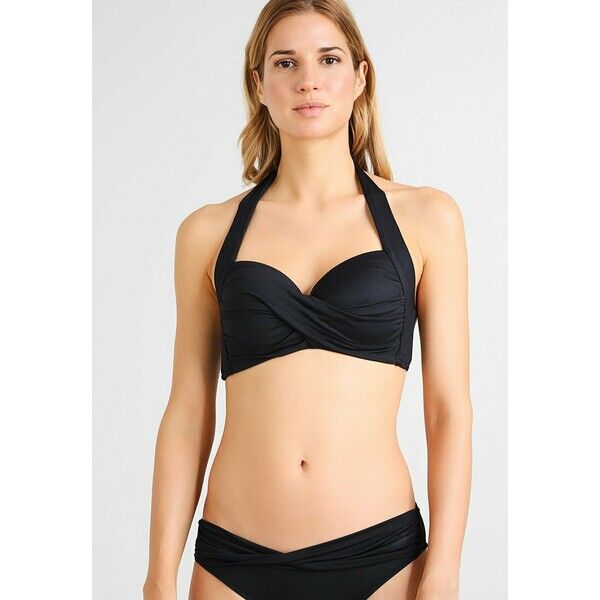 Seafolly TWIST SOFT CUP HALTER Góra od bikini black S1981J009