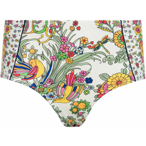 Tory Burch Dół od bikini Printed High-Waisted Bottom 56942 Beżowy