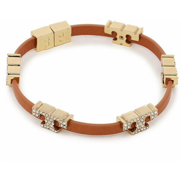 Tory Burch Bransoletka Serif-T Stackable Bracelet 80702 Brązowy