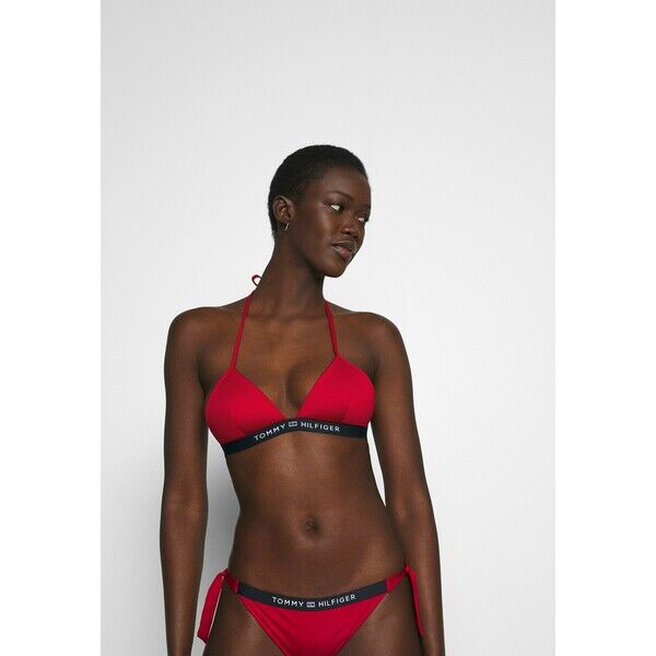 Tommy Hilfiger CORE SOLID LOGO TRIANGLE FIXED Góra od bikini primary red TO181J02L