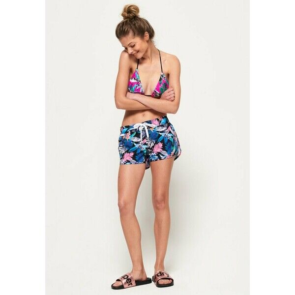 Superdry TROPIC SURF BOARD SHORTS Dół od bikini black tropic SU281I00D
