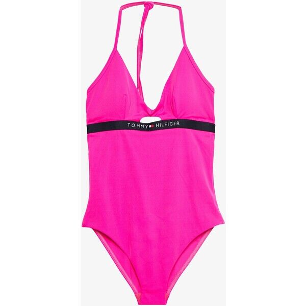 Tommy Hilfiger CORE SOLID LOGO ONE PIECE Kostium kąpielowy pink glo TO181G01D
