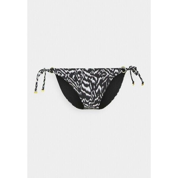 Calvin Klein Swimwear CORE SOLID STRING SIDE TIE PRINT Dół od bikini black C1781I02H