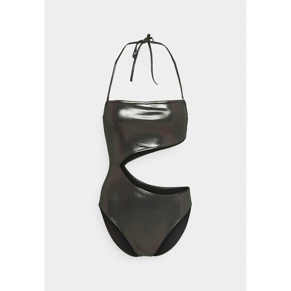 Calvin Klein Swimwear CORE ESSENTIALS CUT OUT ONE PIECE METALLIC Kostium kąpielowy silver C1781G014