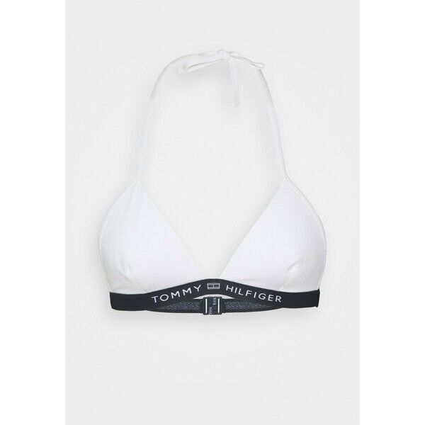 Tommy Hilfiger CORE SOLID LOGO TRIANGLE FIXED Góra od bikini white TO181J02L