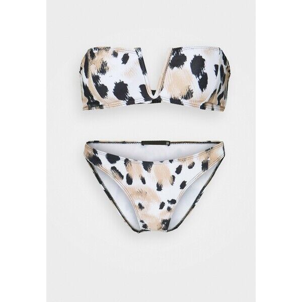 Missguided V BAR BANDEAU BIKINI TOP AND HIGH LEG BOTTOMS Bikini brown M0Q81L02T