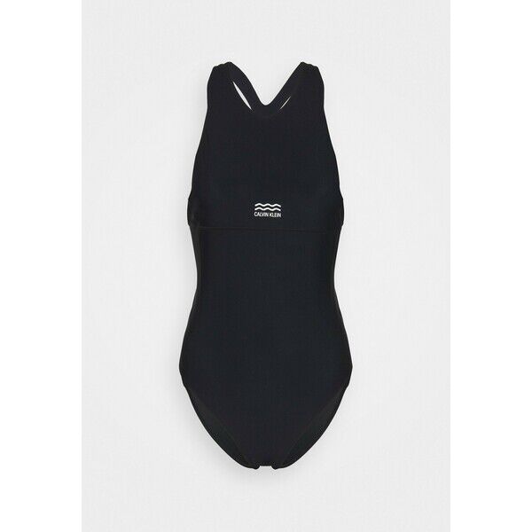 Calvin Klein Swimwear CORE POOL RACER BACK ONE PIECE Kostium kąpielowy black C1781G012