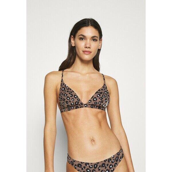 Calvin Klein Swimwear TRIANGLE PRINT Góra od bikini brown C1781J01U