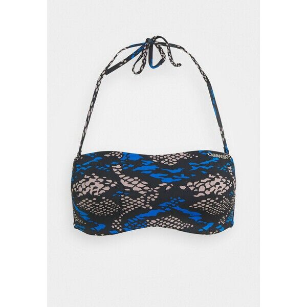 Calvin Klein Swimwear CORE ESSENTIALS MONOPAD BANDEAU Góra od bikini black C1781J02N
