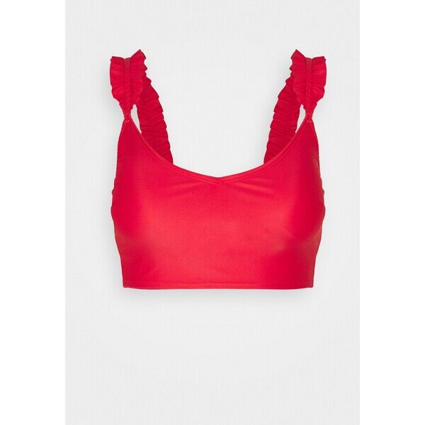 aerie LONGLINE SCOOP RUFFLE Góra od bikini mascot red AEF81J00P