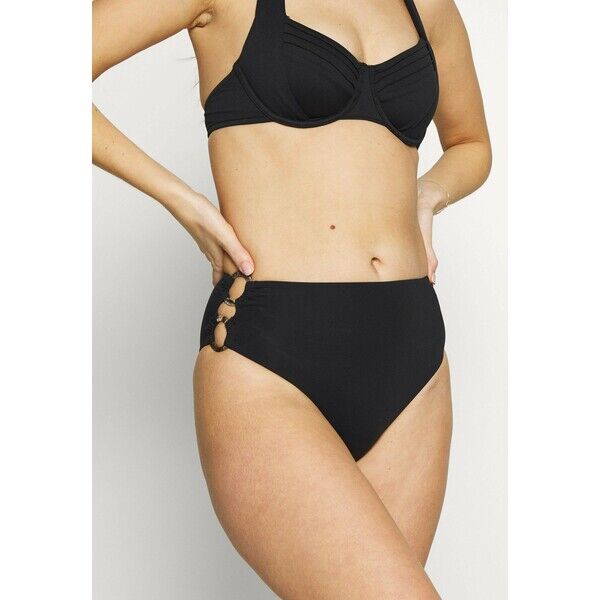 Seafolly ACTIVERING SIDE HI RISE Dół od bikini black S1981I05J
