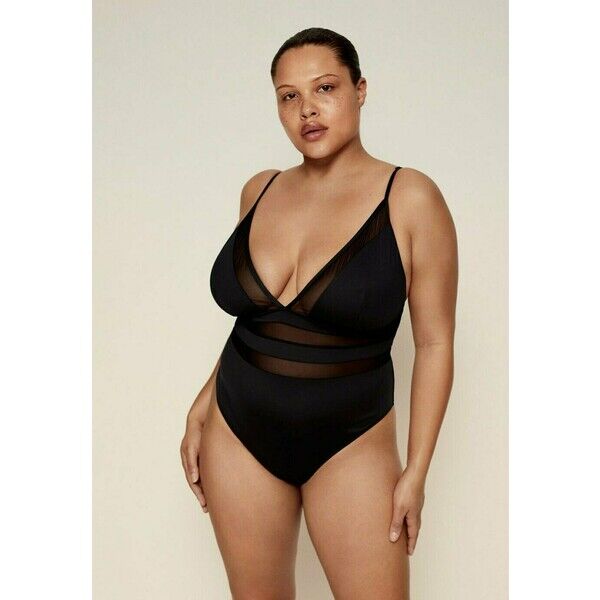 Violeta by Mango SAMANTHA Kostium kąpielowy noir VM481G00X