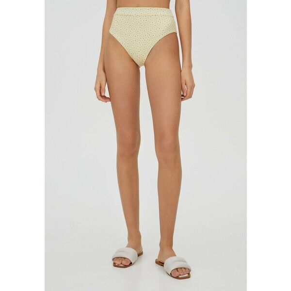 PULL&BEAR MIT BLUMEN Dół od bikini yellow PUC81I00Q