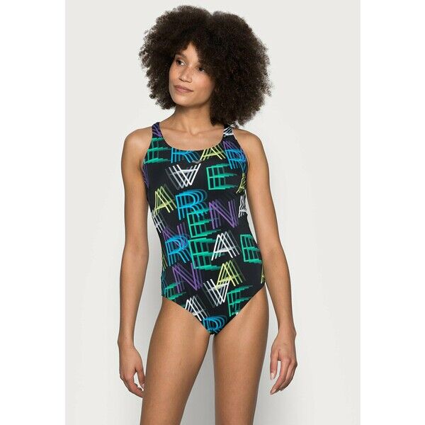 Arena ALIDA CRISS CROSS BACK ONE PIECE Kostium kąpielowy black/multi A1581G02R