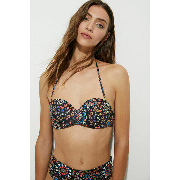 Desigual Top od bikini typu bandeau 21SWMK282000