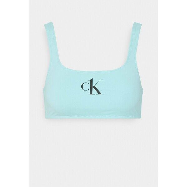 Calvin Klein Swimwear ONE BRALETTE Góra od bikini soft turquoise C1781J02H