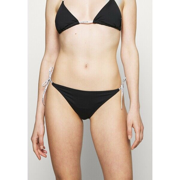 Calvin Klein Swimwear CHEEKY STRING SIDE Dół od bikini black C1781I02Z