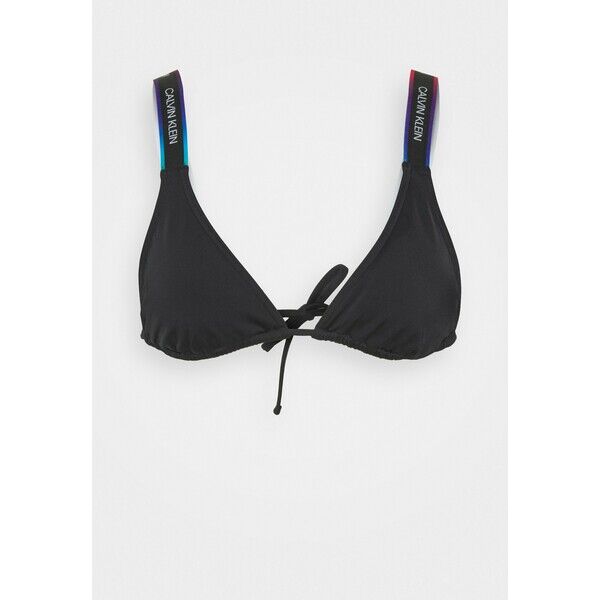 Calvin Klein Swimwear PRIDE TRIANGLE Góra od bikini black C1781J02K