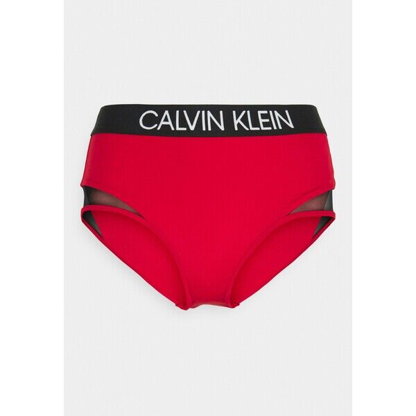Calvin Klein Swimwear CURVE HIGH WAIST Dół od bikini rustic red C1781I02K