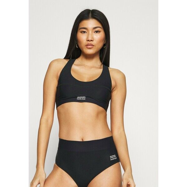 Calvin Klein Swimwear CORE POOL BRALETTE Góra od bikini black C1781J02A