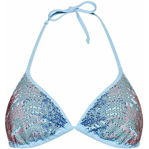 TwinSet Góra od bikini 211LMMA22 Niebieski