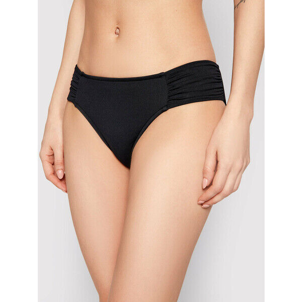 Seafolly Dół od bikini Ruched Side Retro 40145-065 Czarny